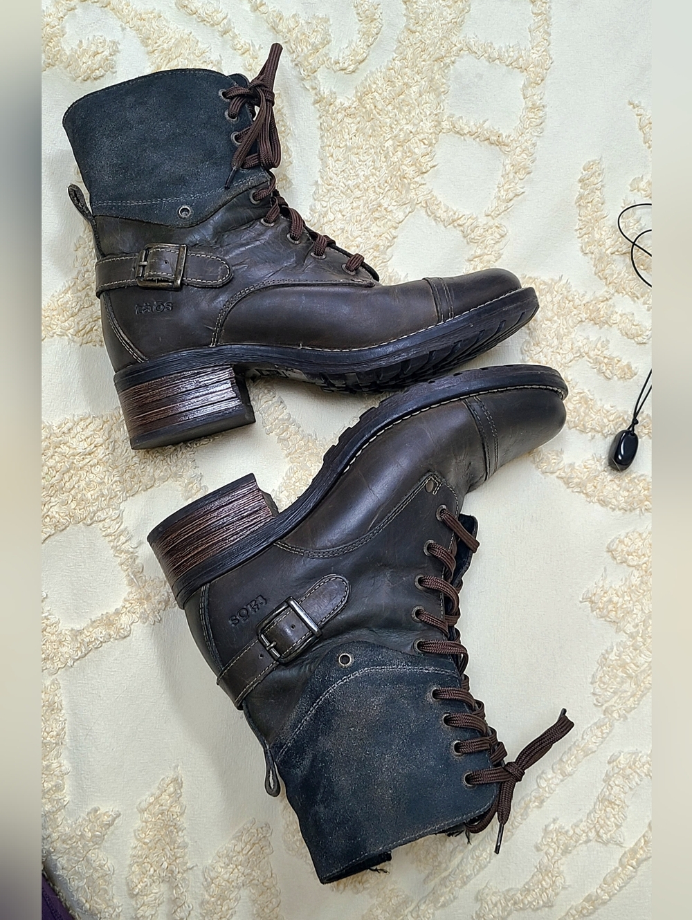 Taos Crave Lace-Up Leather Boots Size 7.5/38 - Picture 4 of 5